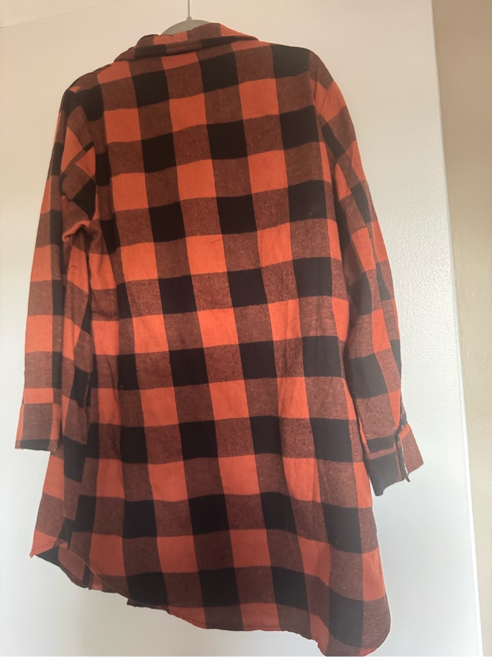 <EVALESS> Color Block Plaid Shacket Jacket - Picture 4 of 5